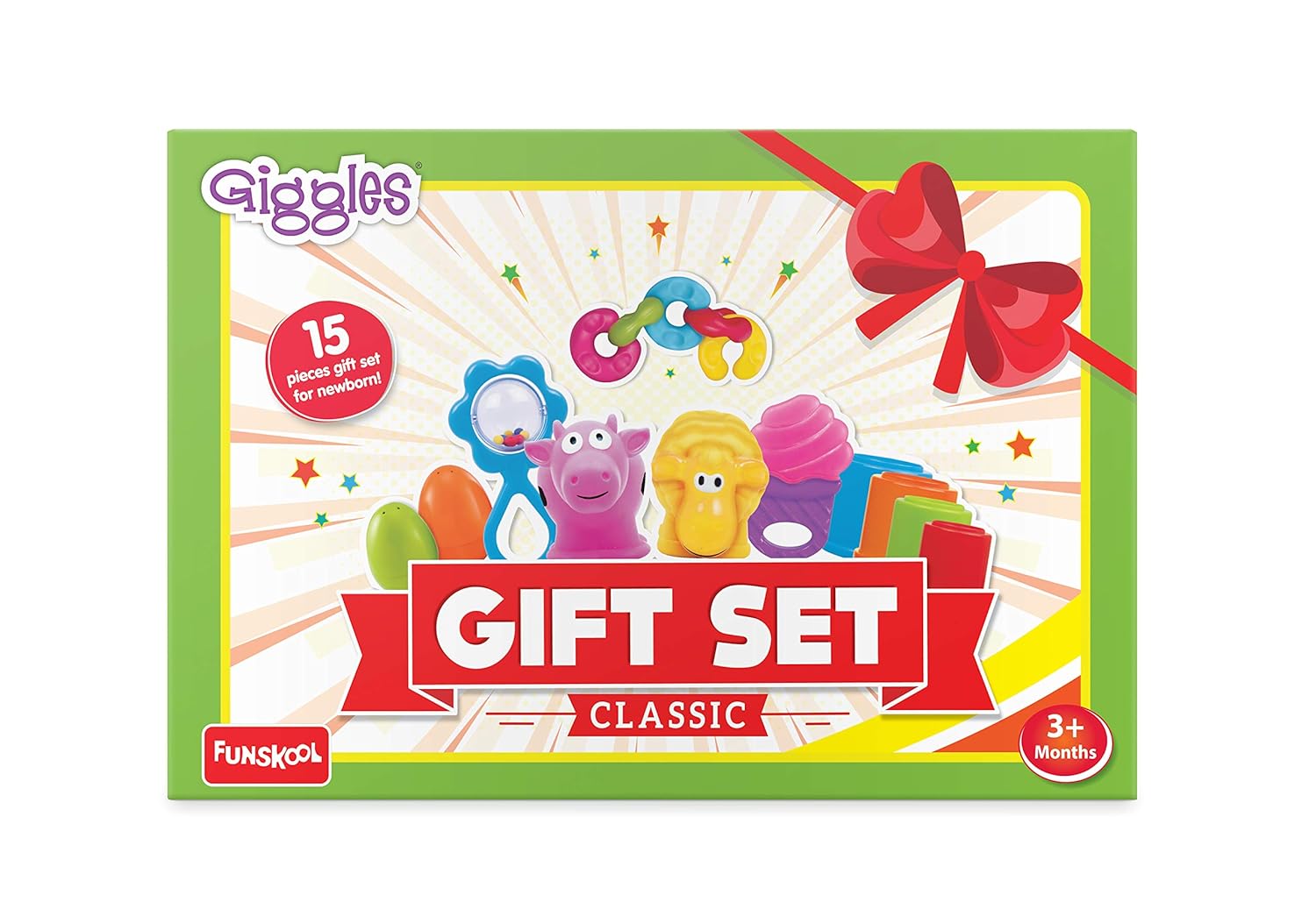 Giggles Classic Gift Set 15 Pieces Baby Activity and Learning Toy Set