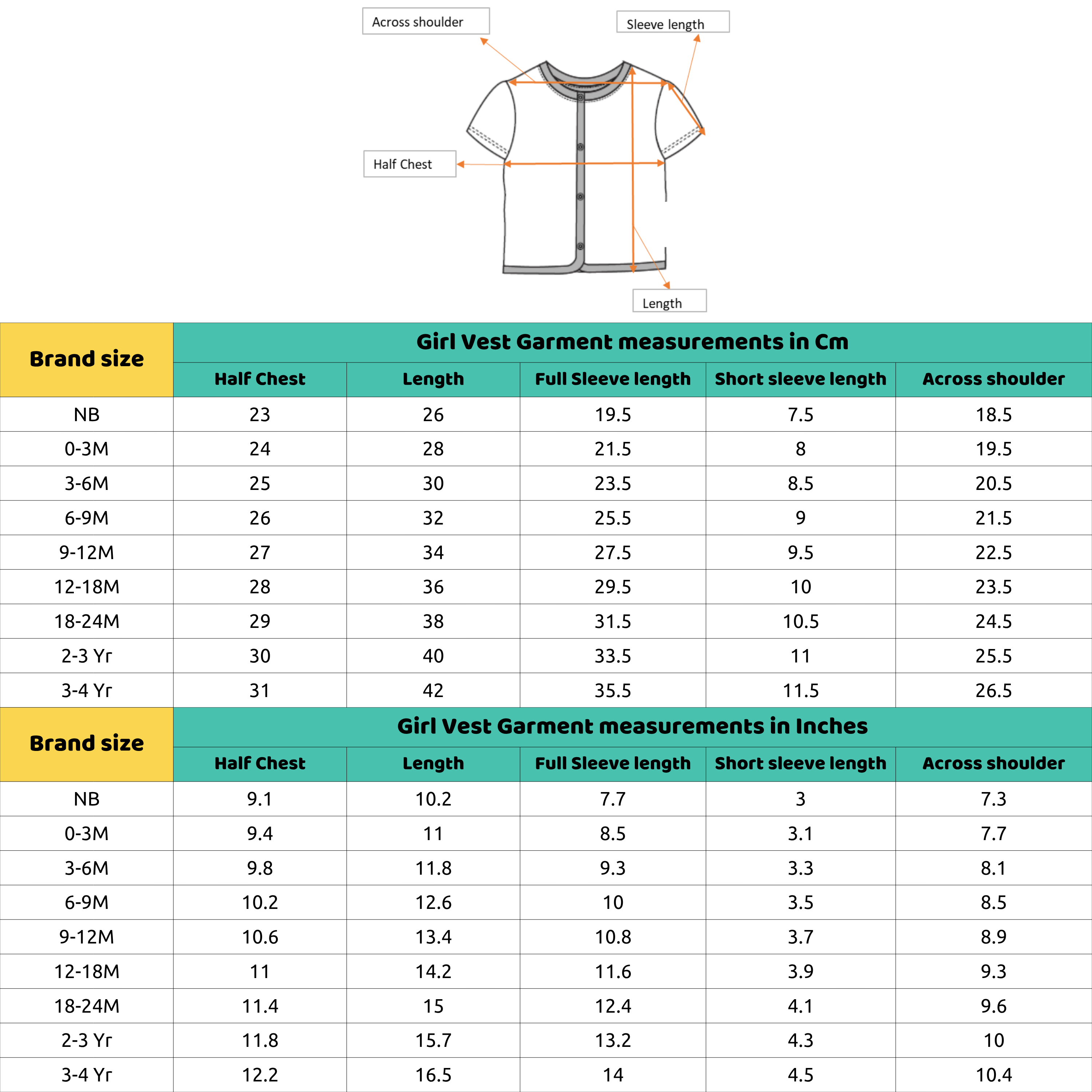 Baby Boys Orange and Off-White Cotton Front Open Vests Pack of 2 Regular Fit Casual Wear