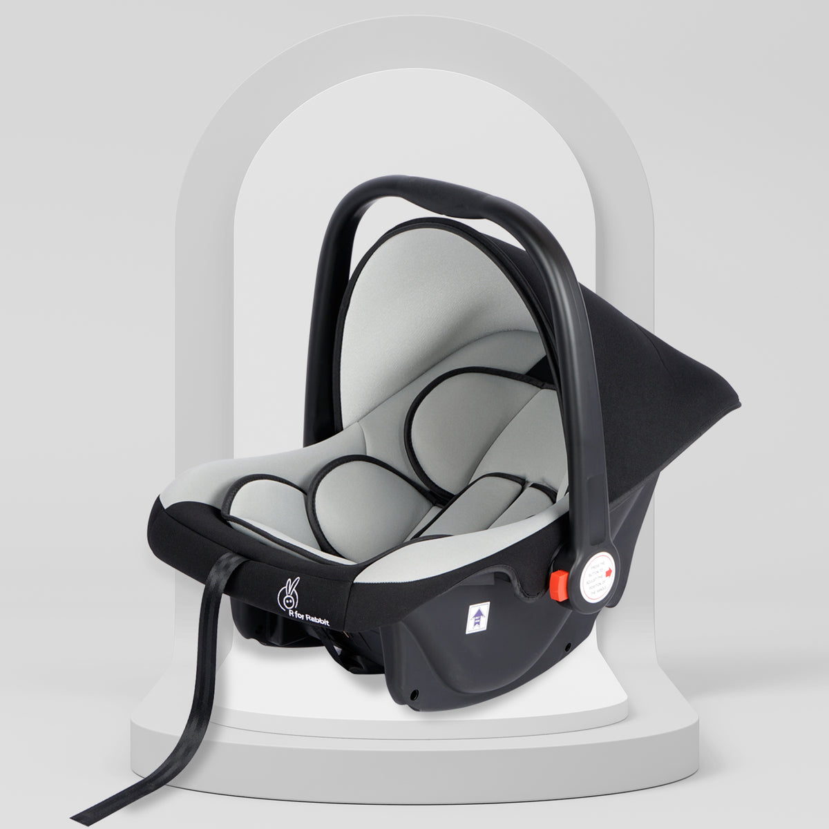 R for Rabbit Picaboo 4 in 1 Baby Carry Cot Black Grey