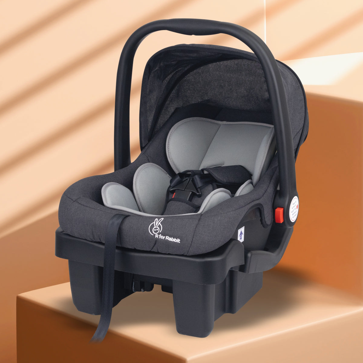 R for Rabbit Picaboo Grand 4 in 1 Carry Cot Black Grey