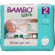 Bambo Nature Tape Diapers, Small Size - 30 Pieces