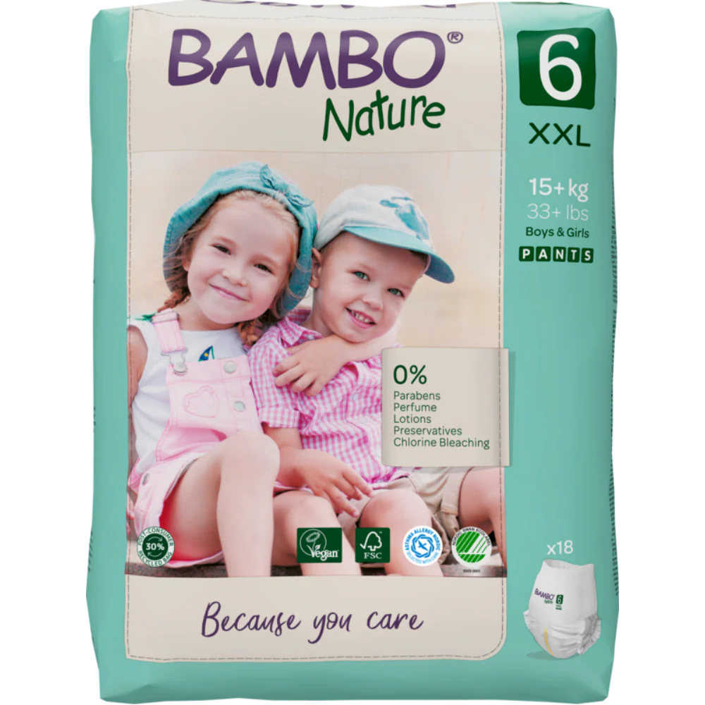 Bambo Nature Pant Diapers, XXL Size - 18 Pieces
