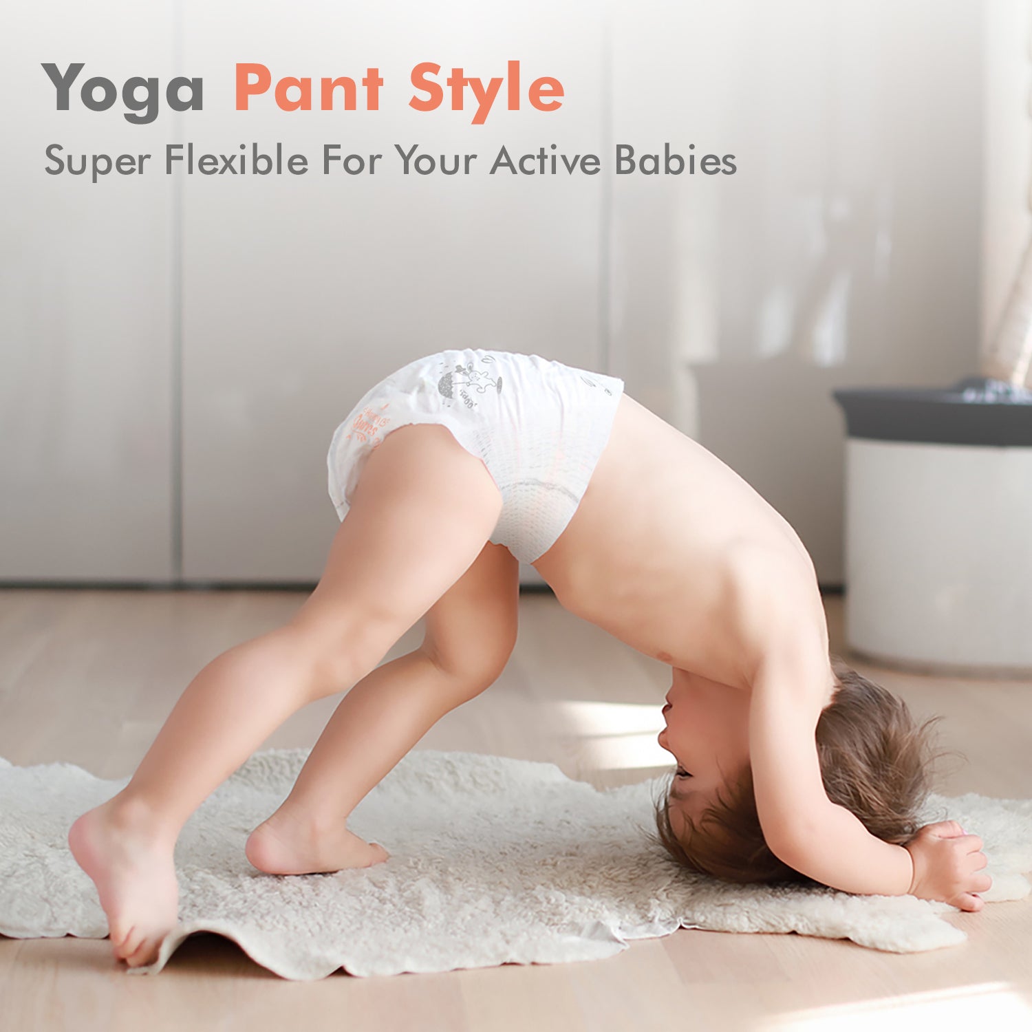 R for Rabbit Feather Diapers Pant Style with 12 Hours Absorption, Flexible Yoga Fit & Chemical Free Protection