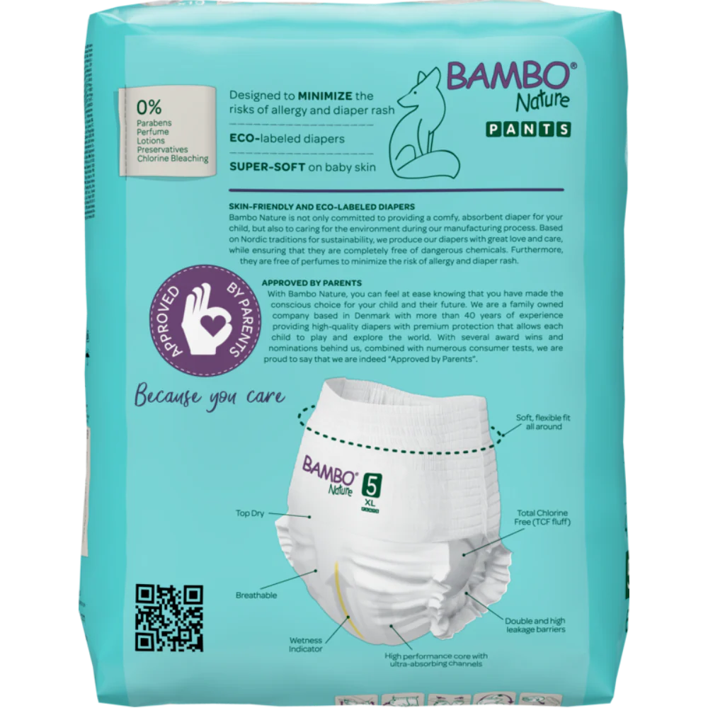 Bambo Nature Tape Diapers, XL Size - 22 Pieces