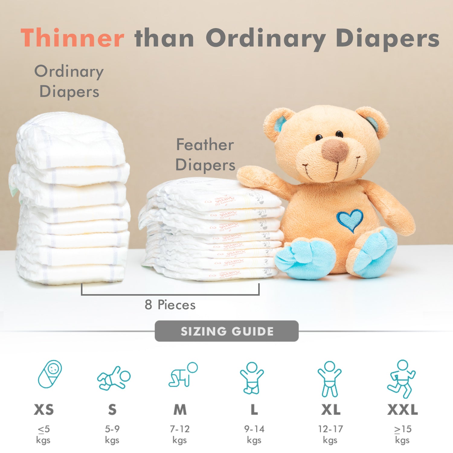R for Rabbit Feather Diapers Pant Style with 12 Hours Absorption, Flexible Yoga Fit & Chemical Free Protection