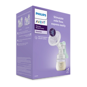 Avent Manual Breast Pump with Soft Silicone Cushion and Milk Storage Bottle - Mint Green