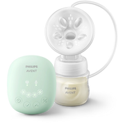 Avent Electric Breast Pump with Soft Silicone Cushion and Milk Storage Bottle - Mint Green