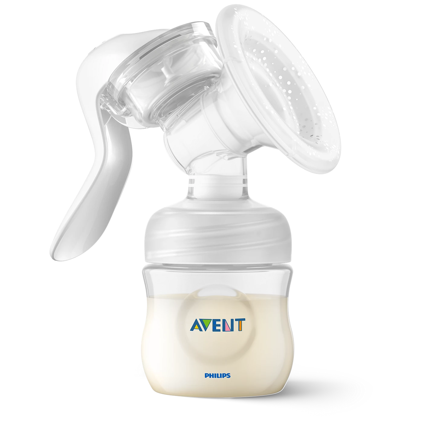 Avent Manual Breast Pump with Natural Motion Technology & Soft Silicone Cushion for Comfortable Milk Expression - White
