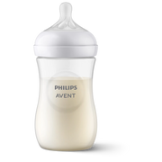 Avent Natural Baby Feeding Bottle with Soft Silicone Nipple and Anti-Colic AirFlex Vent - Clear White