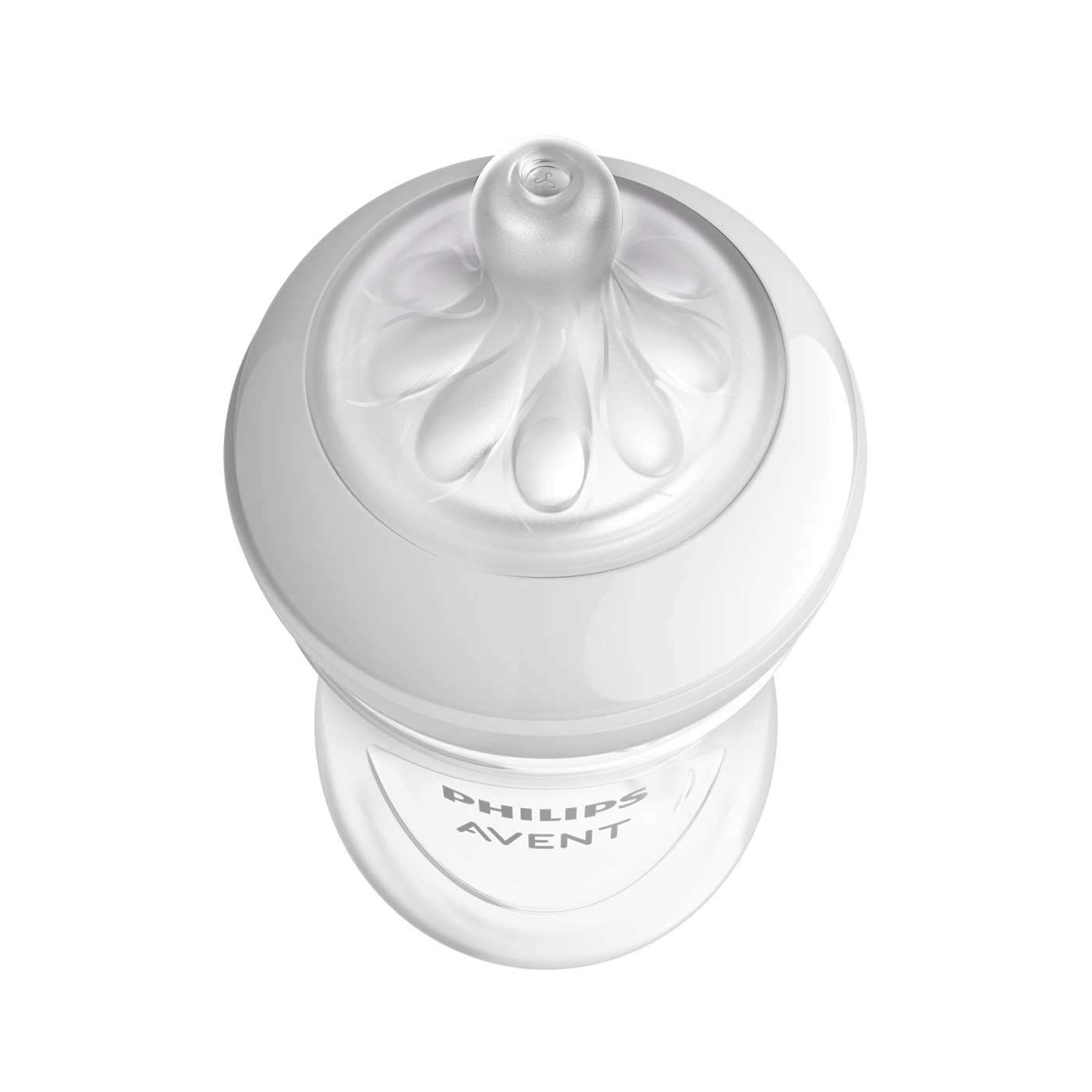 Avent Natural Response Baby Feeding Bottle Nipple Pack of 2 for 6+ Months - Transparent White