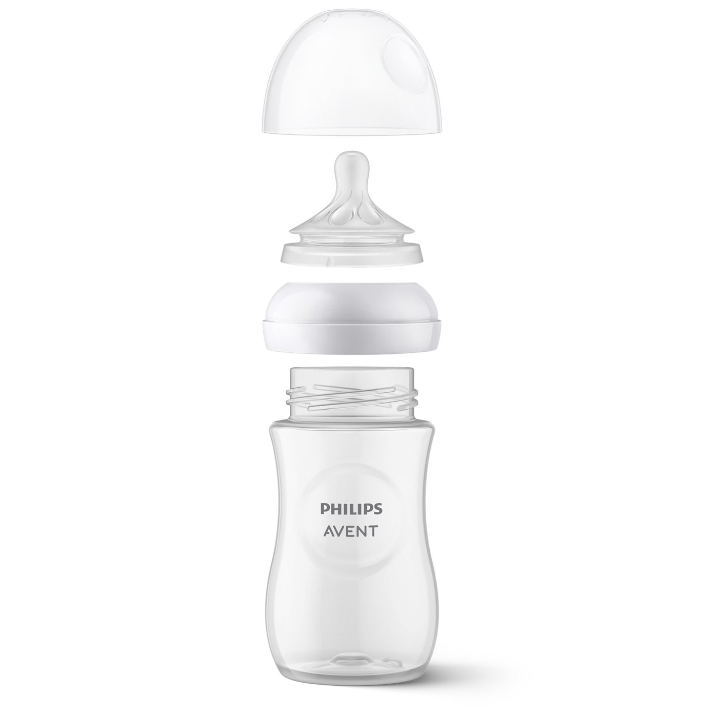 Avent Anti-Colic Baby Feeding Bottle Pack of 2 with Soft Silicone Nipple - Transparent White