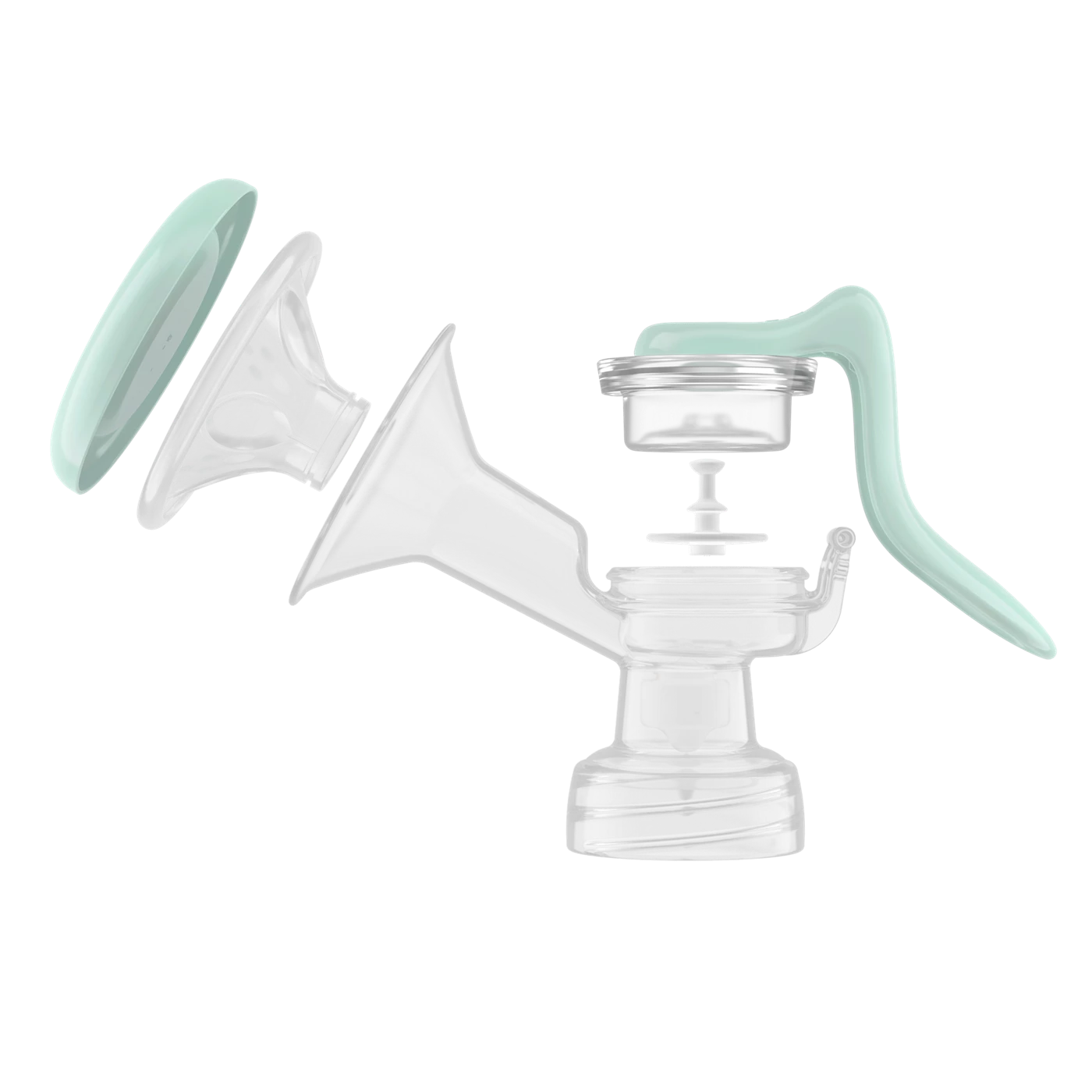 Avent Manual Breast Pump with Soft Silicone Cushion and Milk Storage Bottle - Mint Green