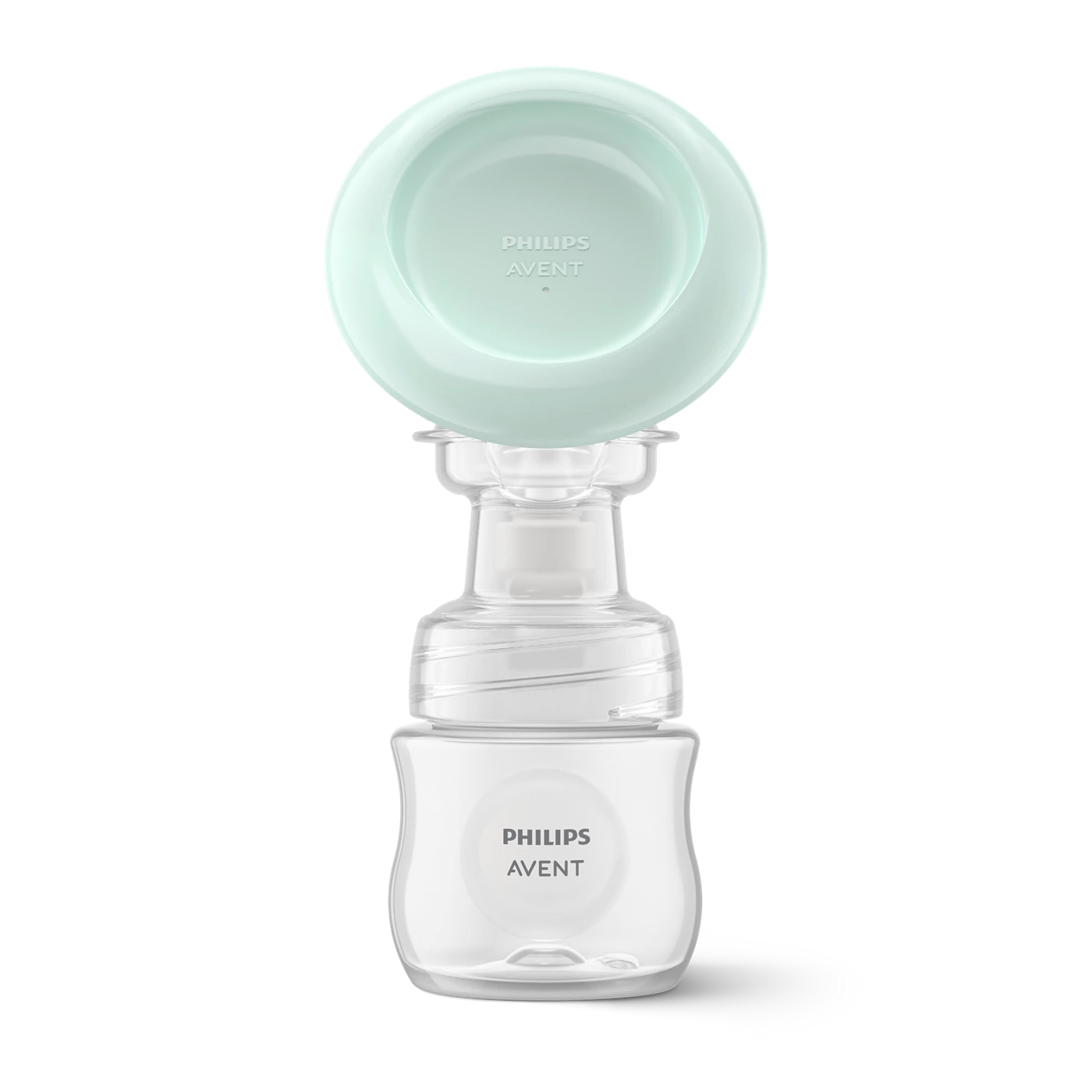 Avent Manual Breast Pump with Soft Silicone Cushion and Milk Storage Bottle - Mint Green
