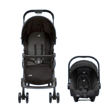 Joie Juva Travel System Infant Car Seat and Lightweight Baby Stroller Combo - Black