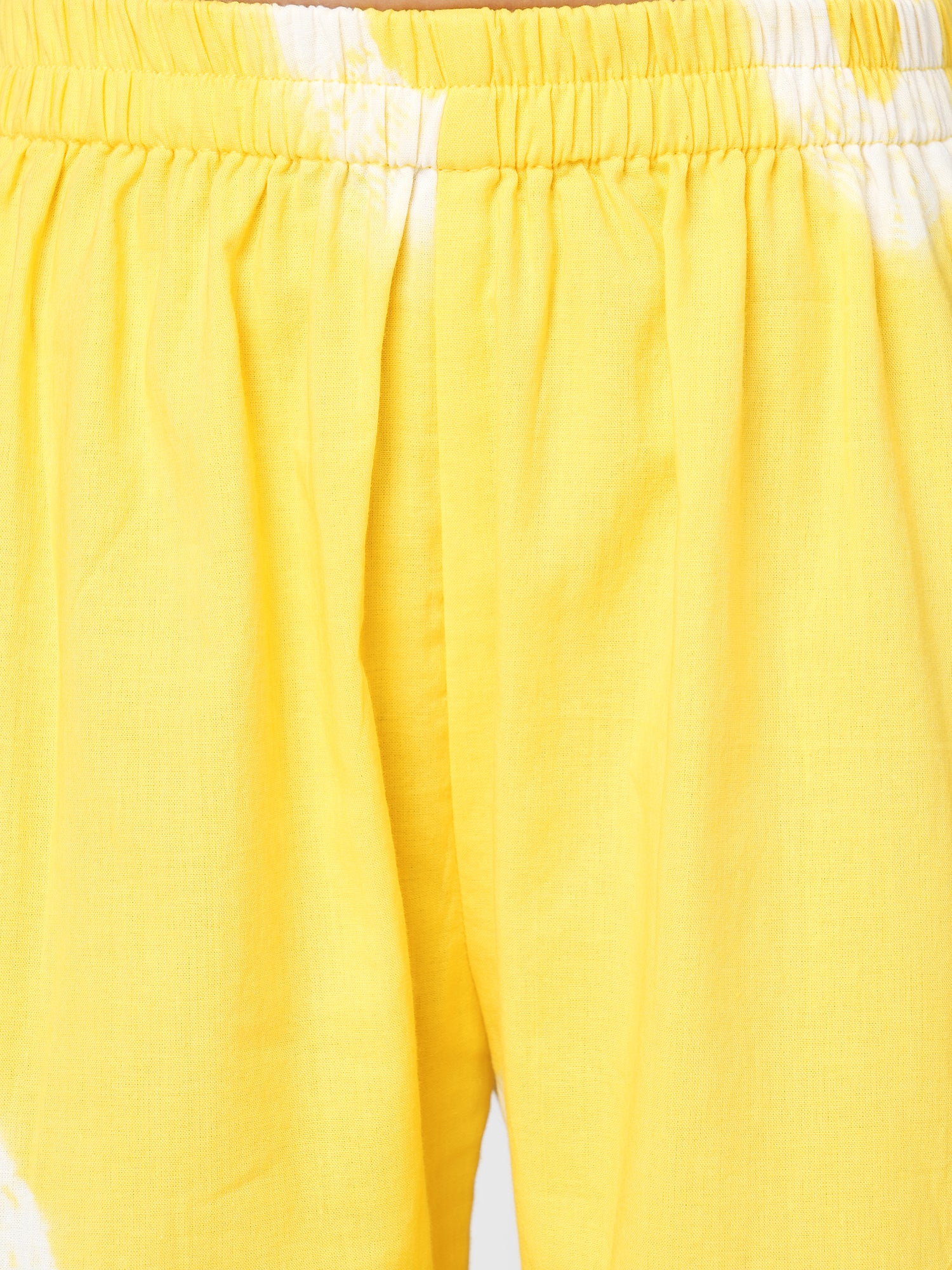 Lil Drama Girls Embroidered Sleeveless Top With Tiered Sharara Pants Set, Pink And Yellow