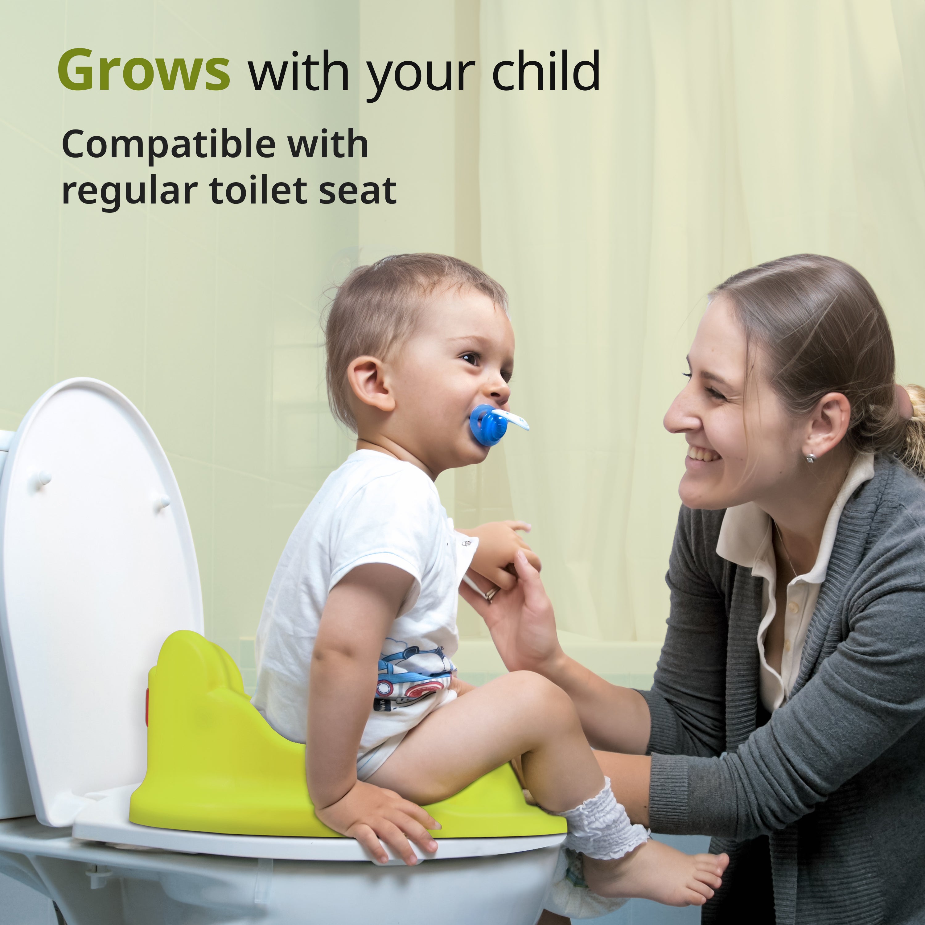 LuvLap Baby Potty Training seat - Yellow & Green