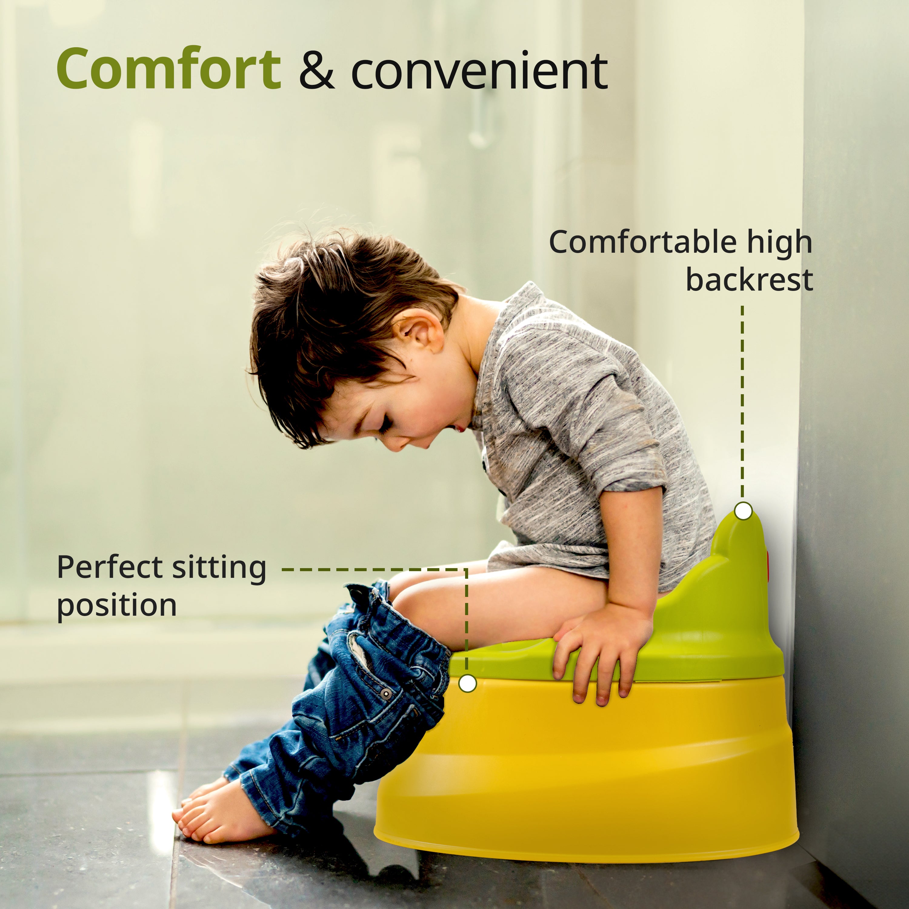 LuvLap Baby Potty Training seat - Yellow & Green