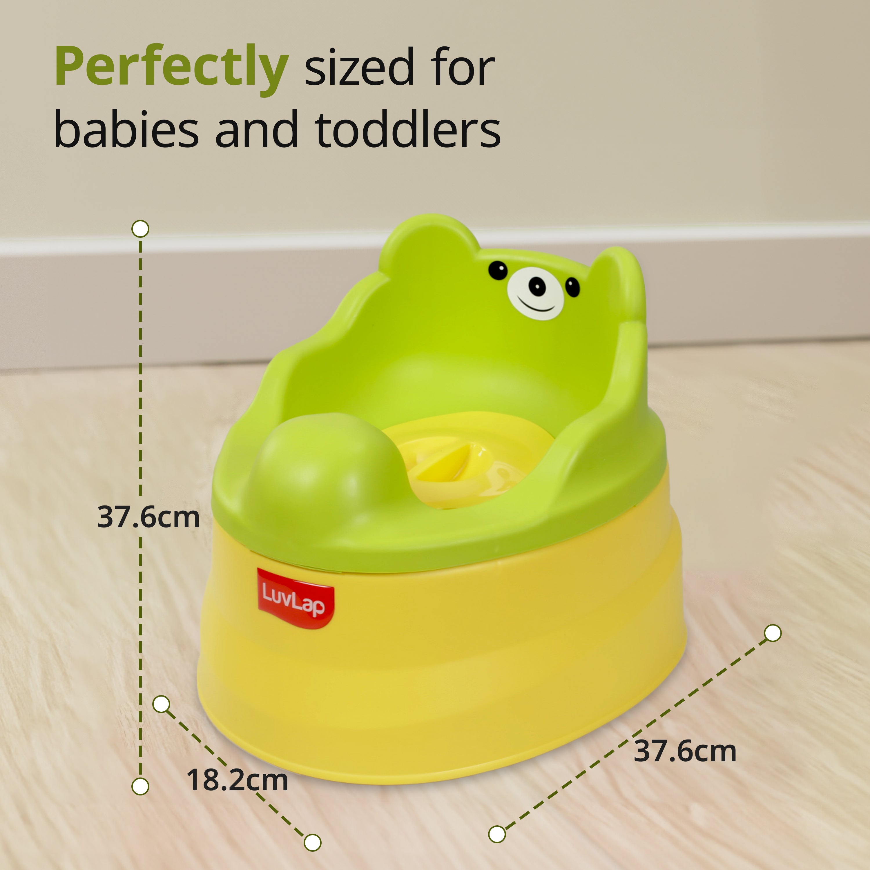 LuvLap Baby Potty Training seat - Yellow & Green