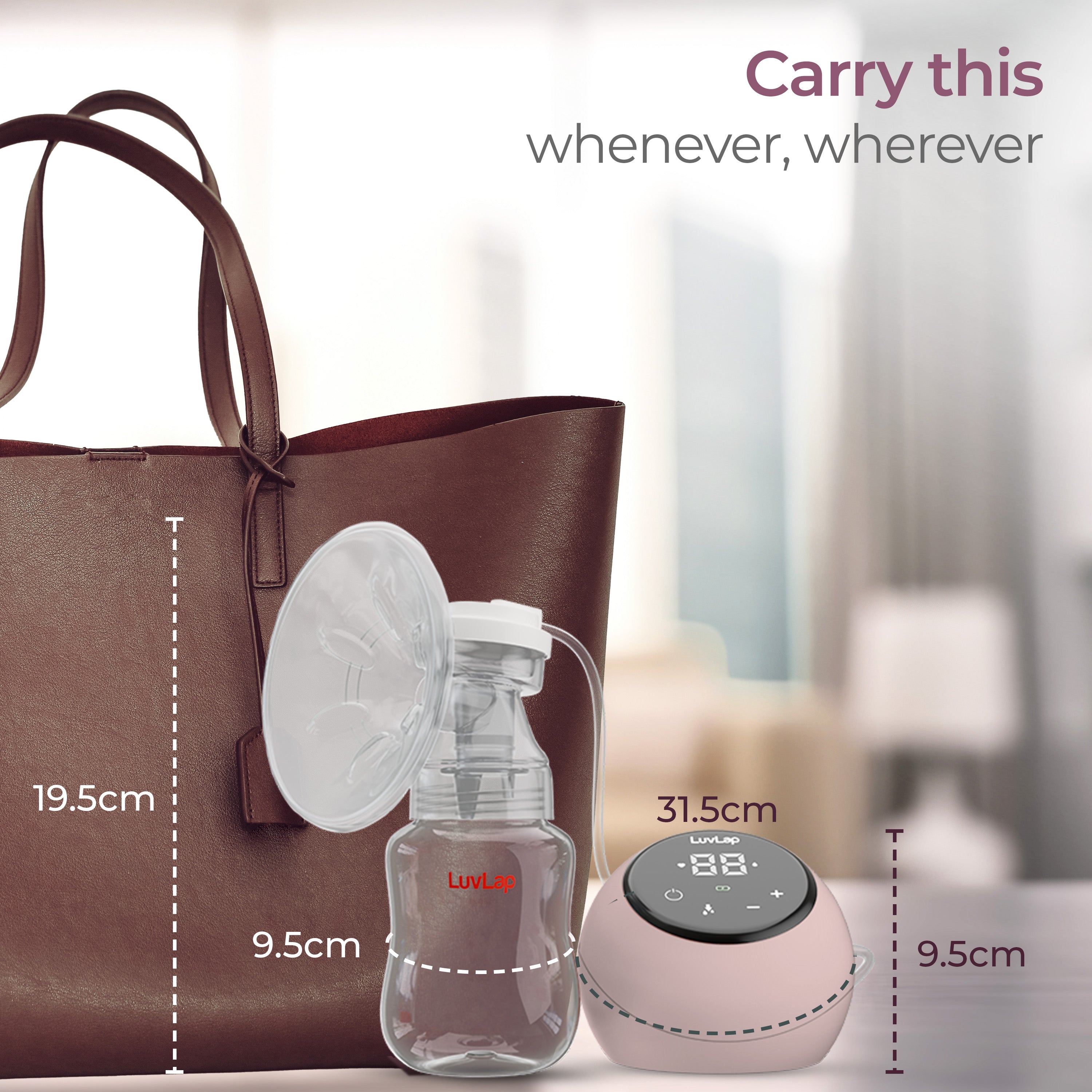 LuvLap Adore Electric Breast Pump Rechargeable