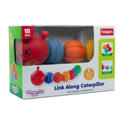 Giggles Link Along Caterpillar Textured Linking Toy for Toddlers