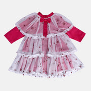 Girls Hot Pink Pack Of 1 Dress
