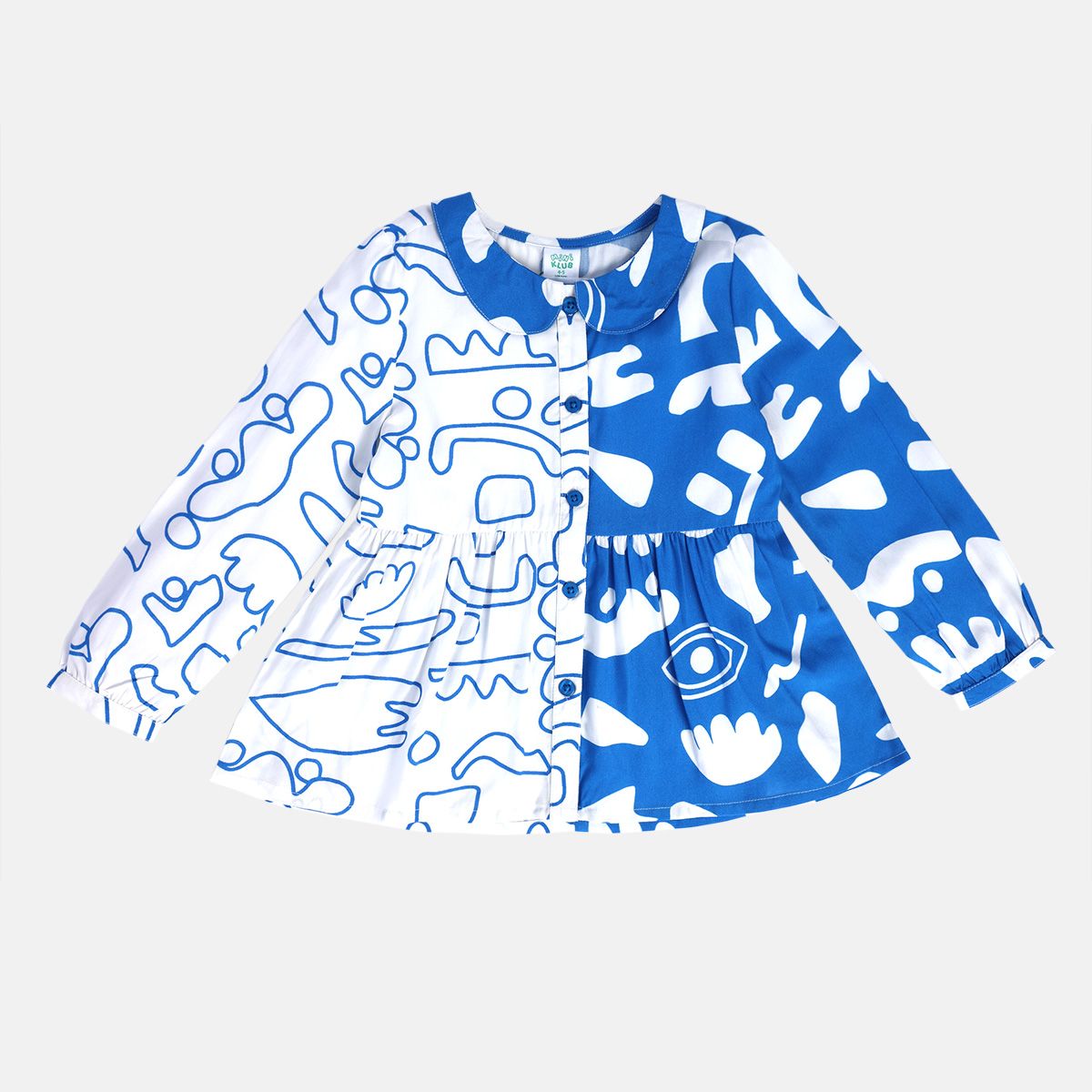 Girls Blue Woven Top