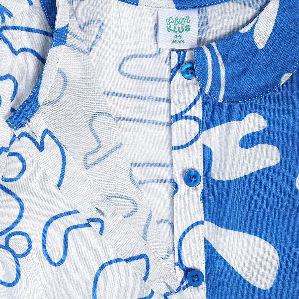 Girls Blue Woven Top