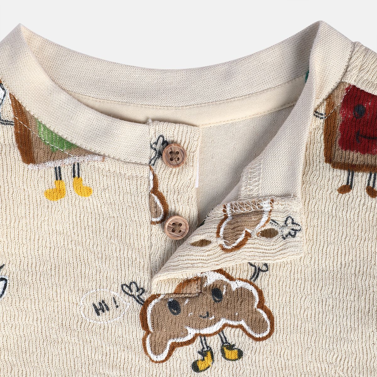 Boys Cream Pack Of 2 T-Shirt And Bottom