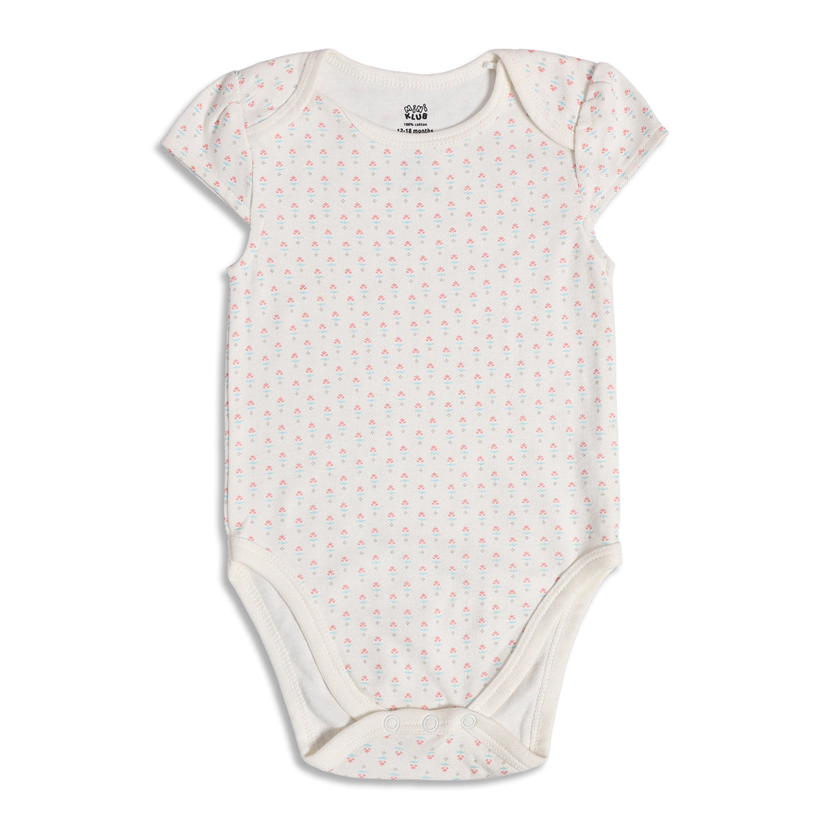 Baby Girls Blue and White Cotton Bodysuit Pack of 2 Regular Fit Casual Baby Bodysuits