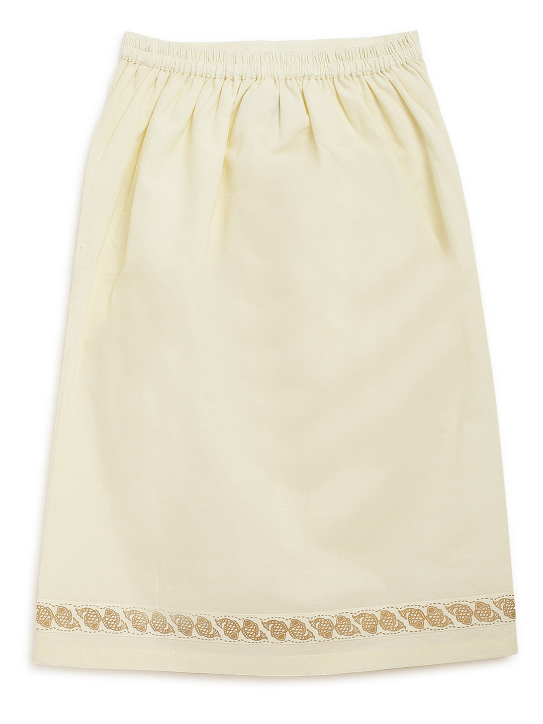Tiber Taber Baby Girls Fish Print Wrap Skirt with Attached Shorts, Cream