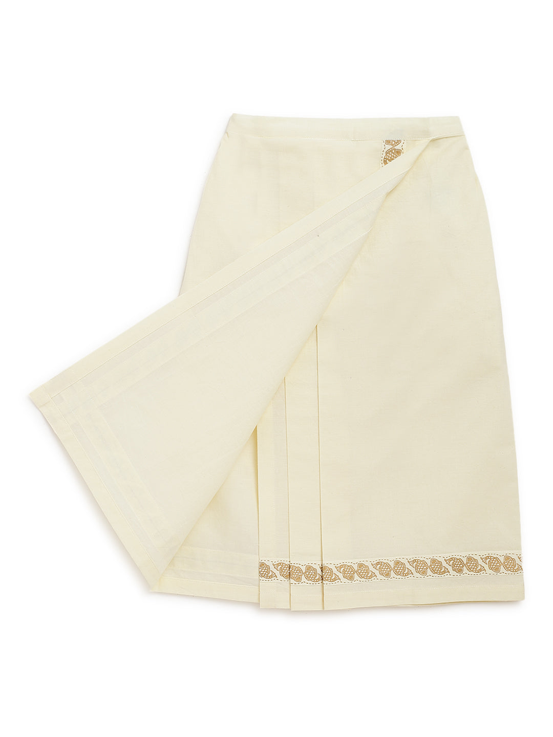 Tiber Taber Baby Girls Fish Print Wrap Skirt with Attached Shorts, Cream