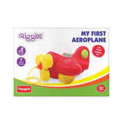 Giggles My First Aeroplane Pull Along Toy with Popcorn Popping Action for Toddlers