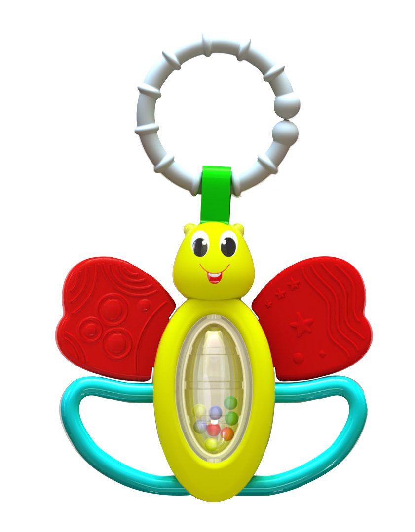 Giggles My Lil Butterfly Teether Rattle for Babies with Clip & Go Hook