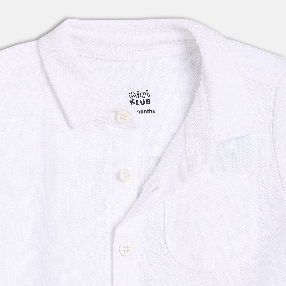 Boys White Collar Short Sleeve Shirt