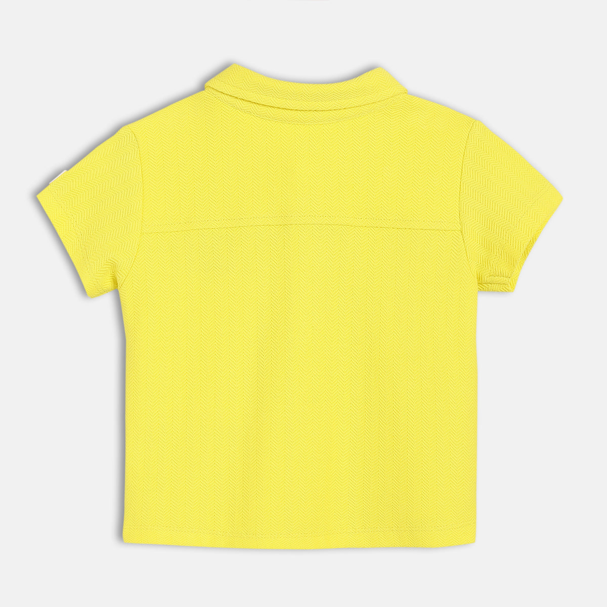 Boys Yellow Collar Short Sleeve Shirt