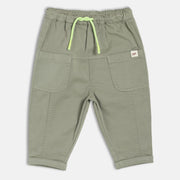 Boys Green Woven Pant