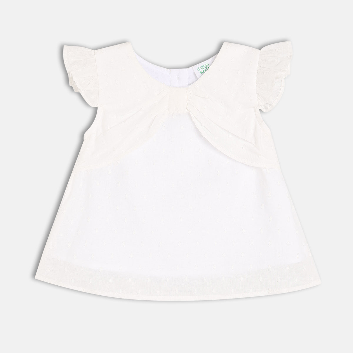 Girls White Cap Sleeve Woven Top