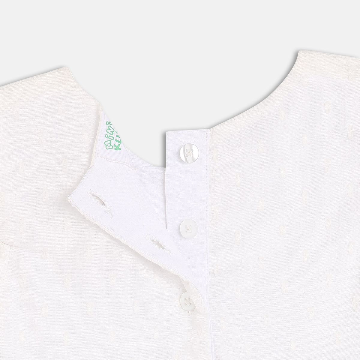 Girls White Cap Sleeve Woven Top