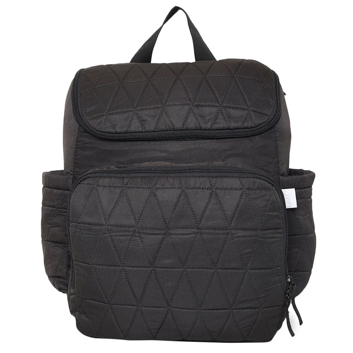 Diaper Bag Backpack with Insulated Bottle Pocket and Organiser Pouches - Black