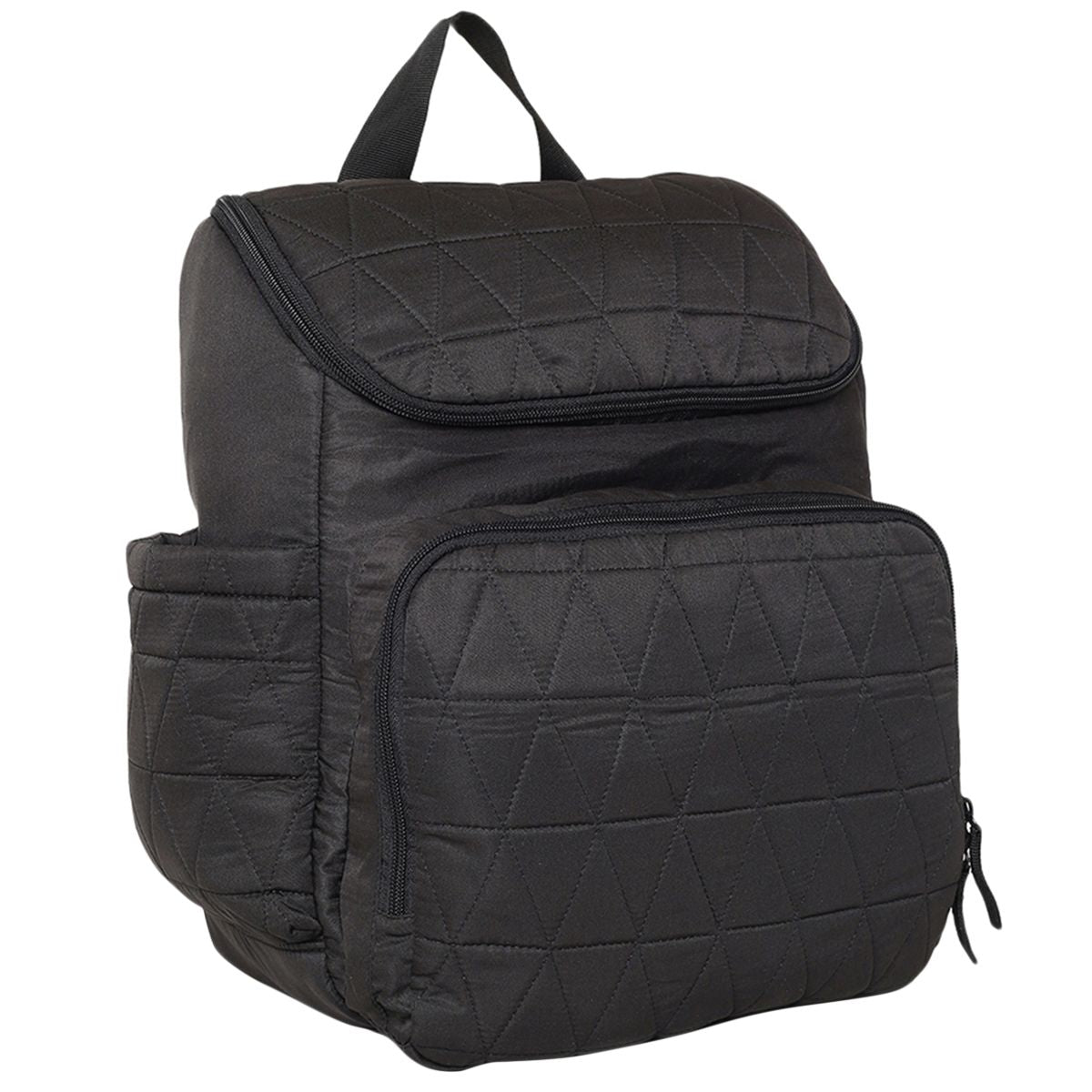 Diaper Bag Backpack with Insulated Bottle Pocket and Organiser Pouches - Black