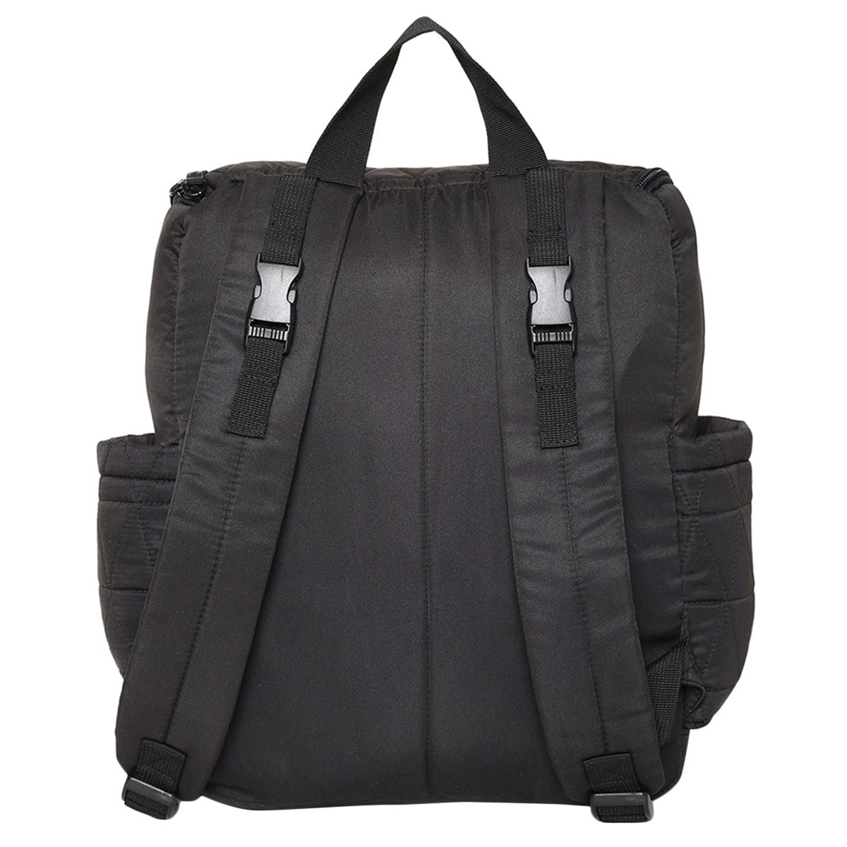 Diaper Bag Backpack with Insulated Bottle Pocket and Organiser Pouches - Black