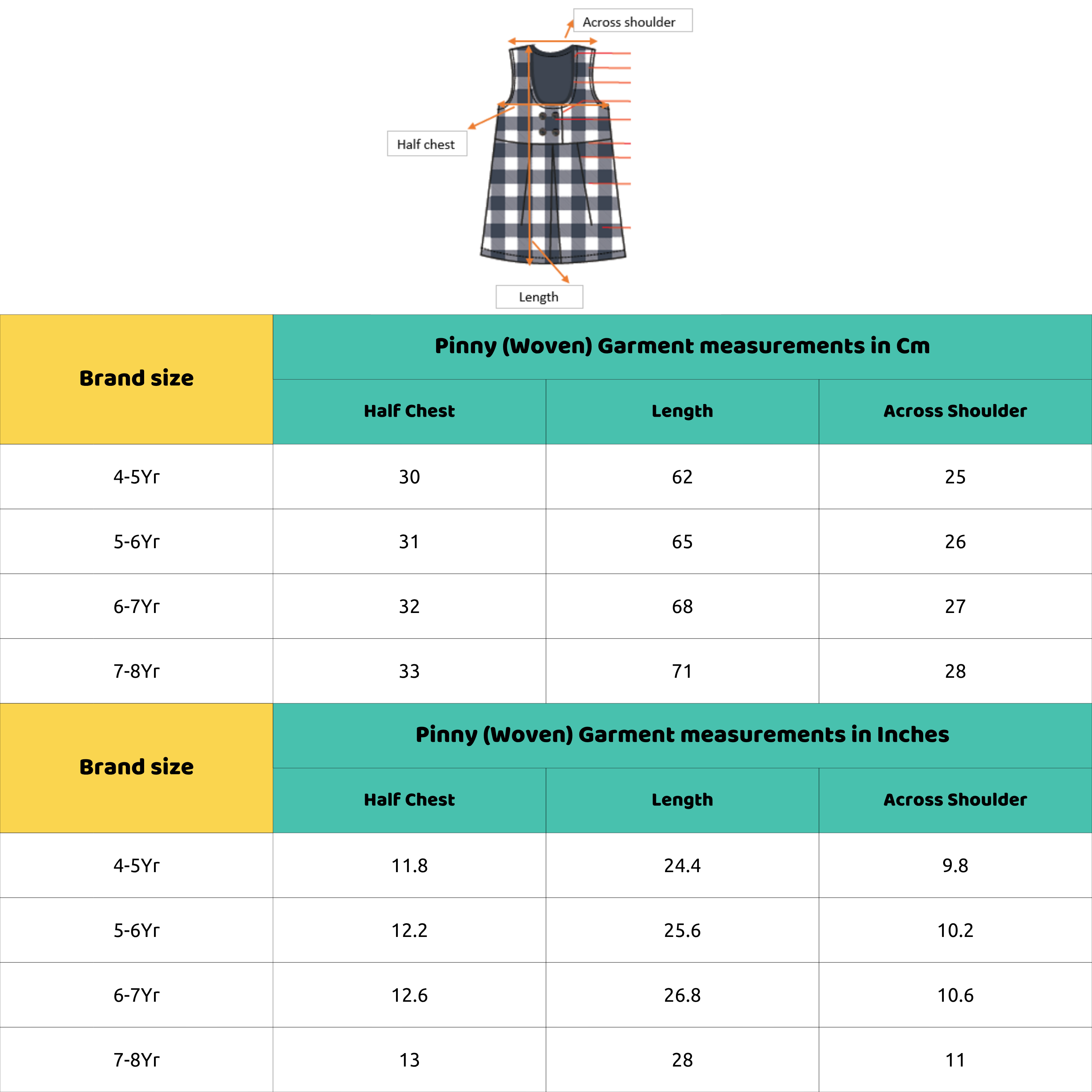 Baby Girls Blue and Off-White Cotton Blend Denim Pinafore Set Regular Fit Casual Wear