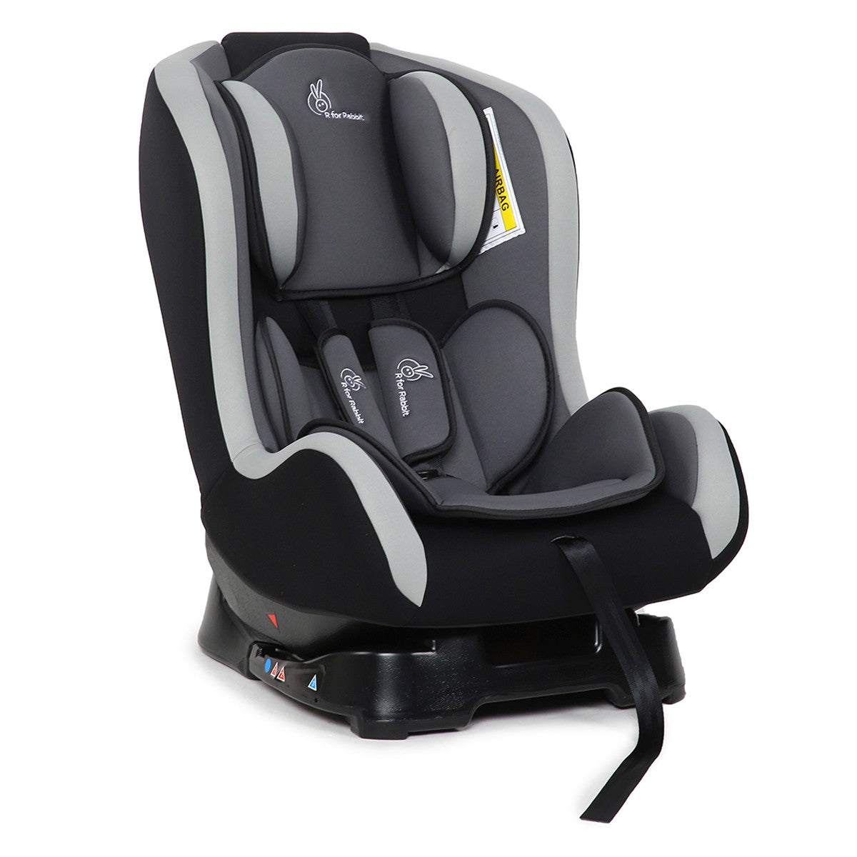 R for Rabbit Car Seat with 5-Point Safety Harness and Side Impact Protection - Grey