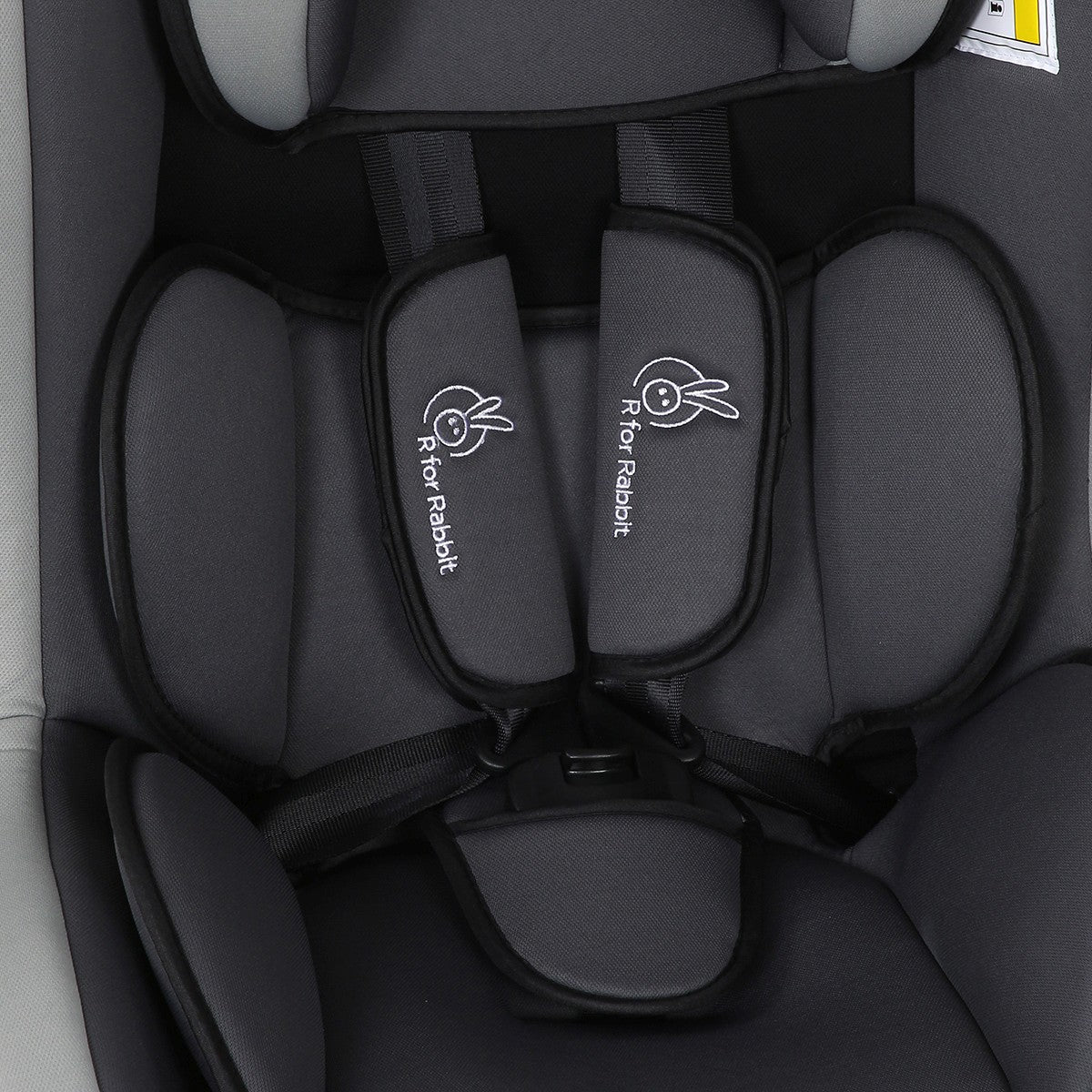 R for Rabbit Car Seat with 5-Point Safety Harness and Side Impact Protection - Grey
