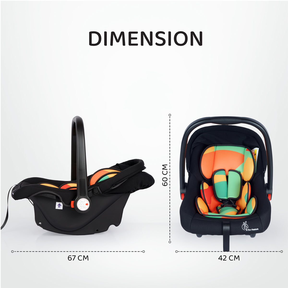 Picaboo Infant Car Seat Cum Carry Cot - Red Yellow