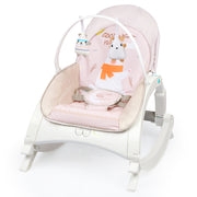 Baby Rocker with Toy Bar and Safety Harness, Pink