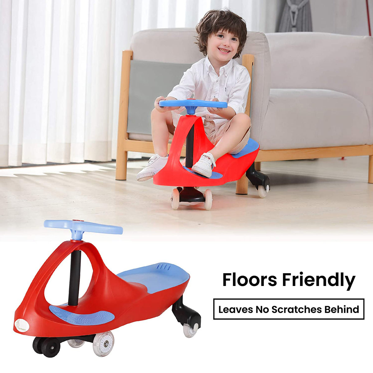 R For Rabbt Iya Iya Swing Car For Kids- Smooth & Strong Baby Magic/Twister Car For Babies