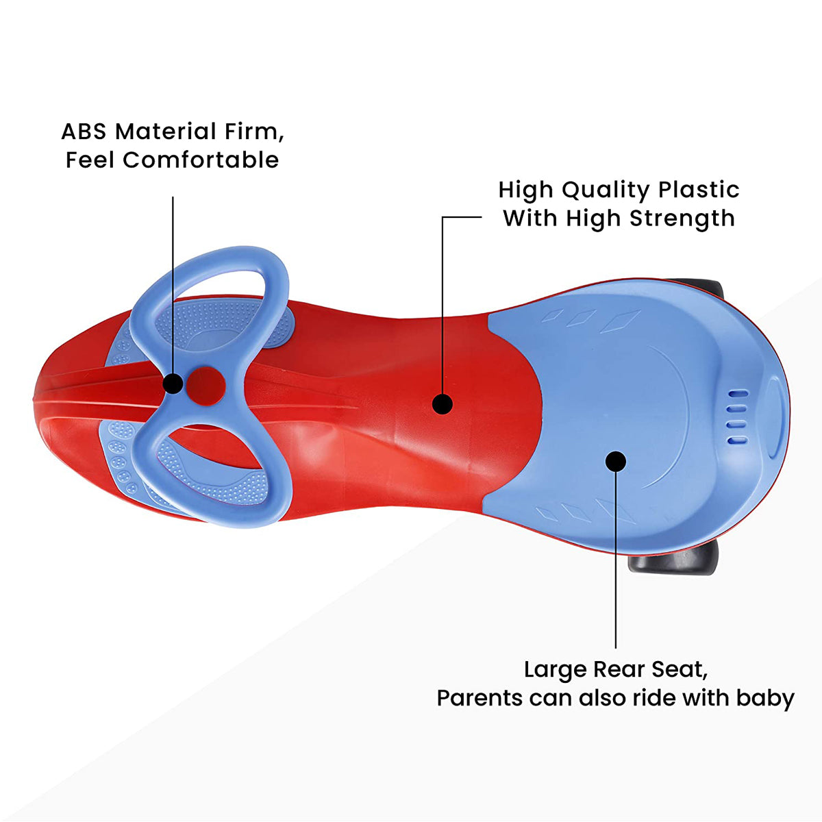 R For Rabbt Iya Iya Swing Car For Kids- Smooth & Strong Baby Magic/Twister Car For Babies
