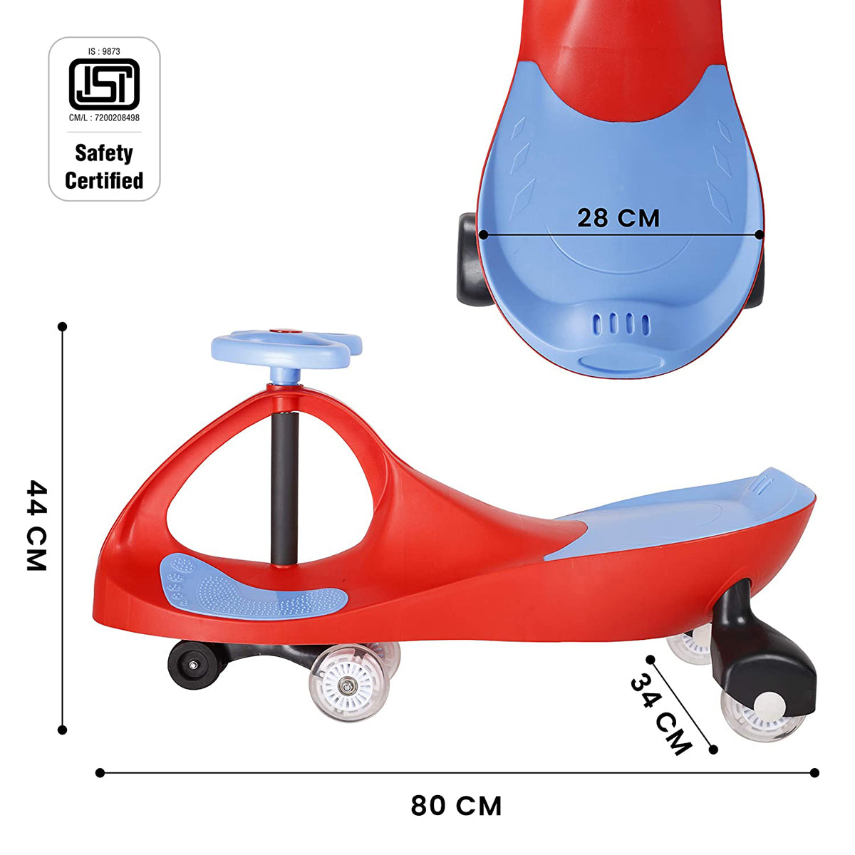 R For Rabbt Iya Iya Swing Car For Kids- Smooth & Strong Baby Magic/Twister Car For Babies