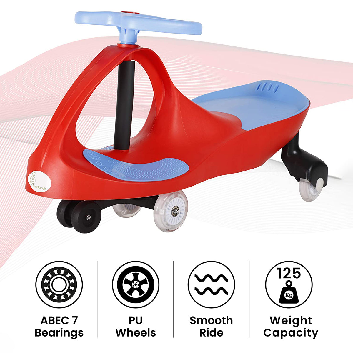 R For Rabbt Iya Iya Swing Car For Kids- Smooth & Strong Baby Magic/Twister Car For Babies